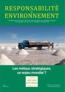 Métaux stratégiques, Annales des Mines, Responsabilité et Environnement