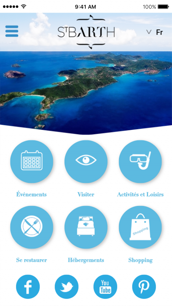 Une application de tourisme pour découvrir l'ensemble de l'offre du territoire de Saint-Barthélemy.