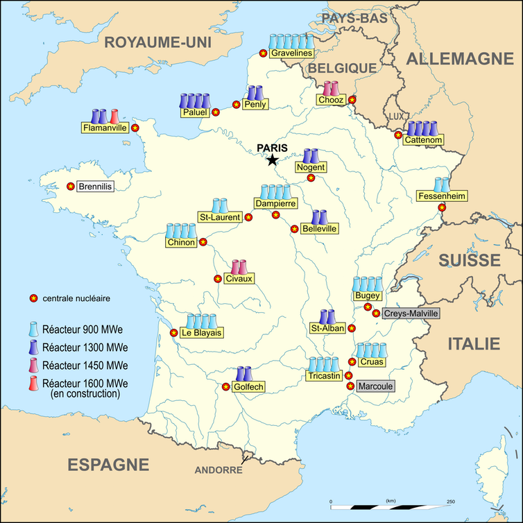 French nuclear power plants. Sting, Roulex_45, Domaina/Wikimedia, CC BY-SA