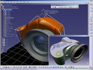 Le logiciel Catia est l'un des plus utilisés en modélisation 3D pour la simulation numérique. Source : Wikimédia / CDC Catia.